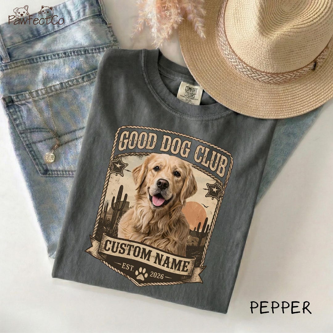 Comfort Colors Custom Name Golden Retriever Shirt, Personalized Golden ...