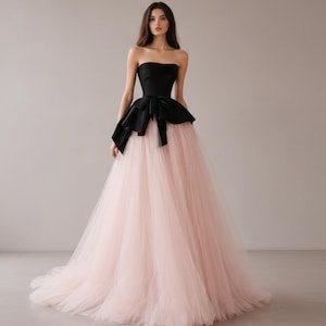 Black and Pink Formal Dress - Etsy