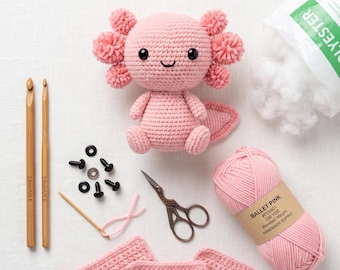 Axolotl Crochet Pattern PDF | Amigurumi Axolotl | Beginner Crochet Pattern | Instant Download | Minecraft Gift | Cute Animal Crochet pattern