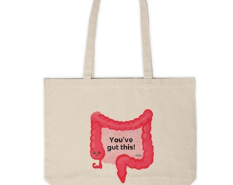 You've Gut This Canvas Shopping Tote | Cute tote bags, poop humor bag, nutrition gift, reusable bag, funny tote bag, beach bag, shopping bag