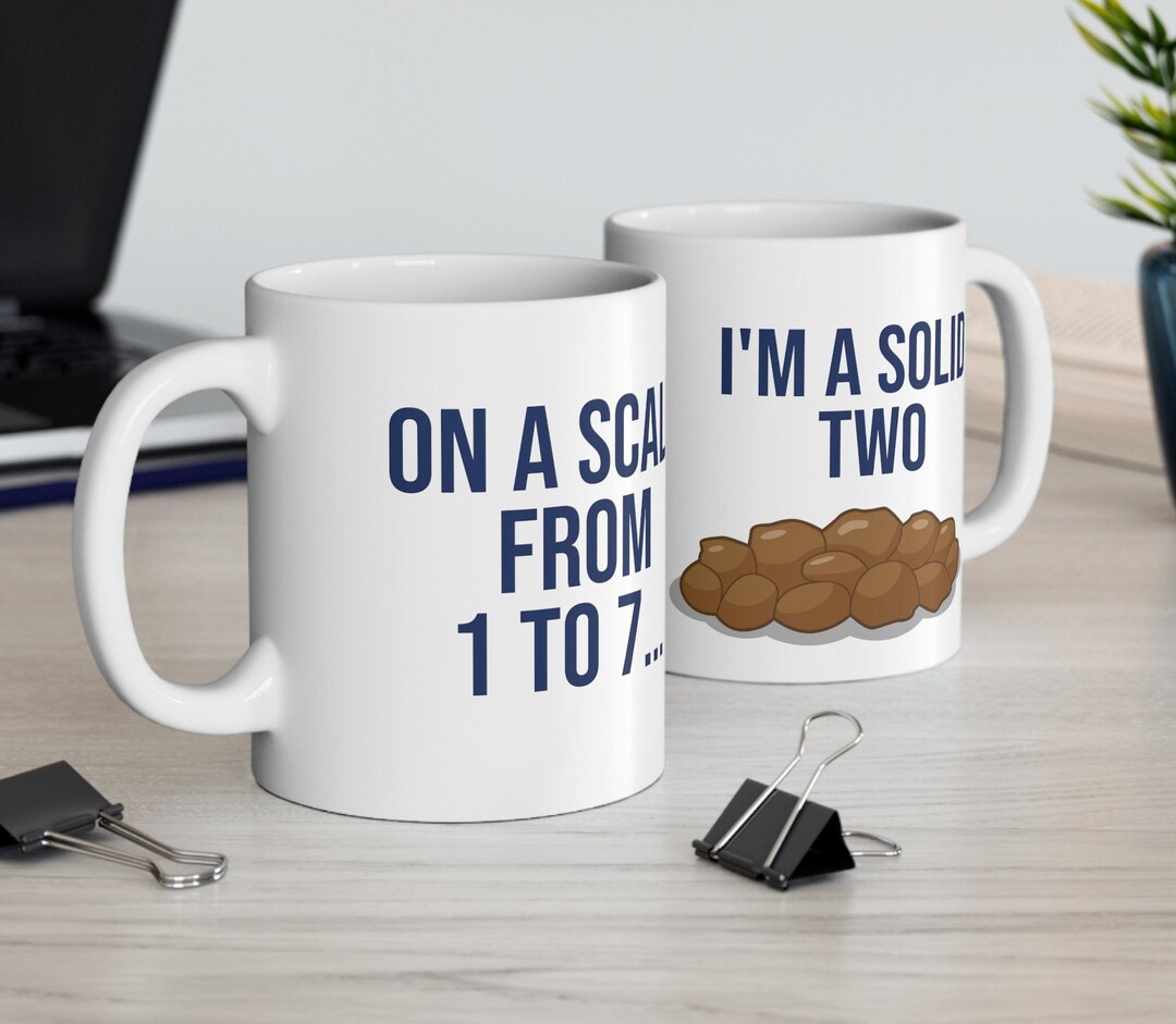 Bristol Stool Scale #2 Mug, Funny IBS Gift, Poop Humor, Constipation ...
