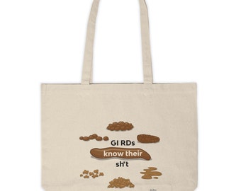 GI RDs Know Their Sh*t Canvas Shopping Tote |Cute tote bags,poop humor bag,nutrition gift,reusable bag,funny tote bag,beach bag,shopping bag