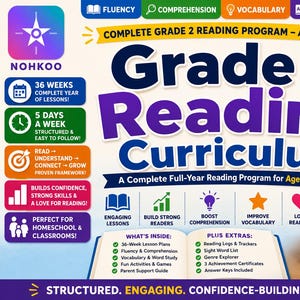 Grade 2 Reading Curriculum | Full Year Homeschool Program (Ages 7-8)