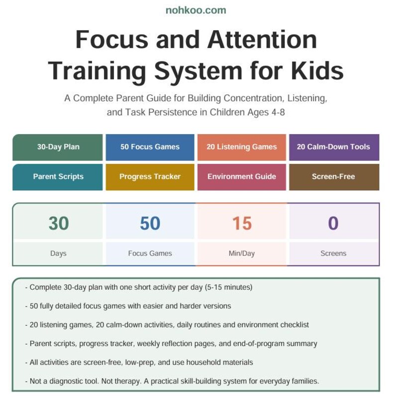 Focus Activities for Kids | Attention Training Games | Improve ...