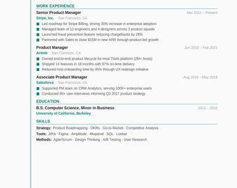 Modern Minimalist Resume Template