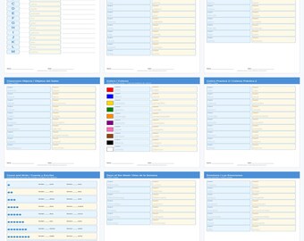 Bilingual Spanish/English Tracing Worksheets for Kids | 25 Printable PDFs | Learn Two Languages