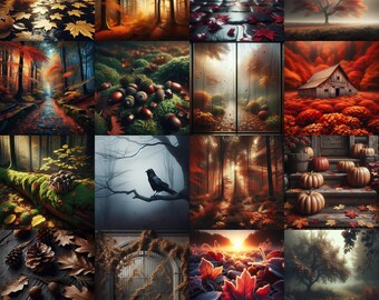 Moody Autumn Stock Photos | 20 Dark Cozy Fall Images (Digital Download)