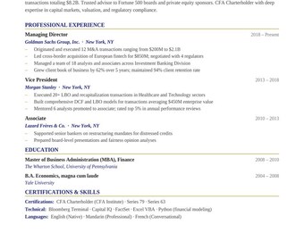 Corporate Classic Resume Template | Navy Gold Executive CV (PDF Download)