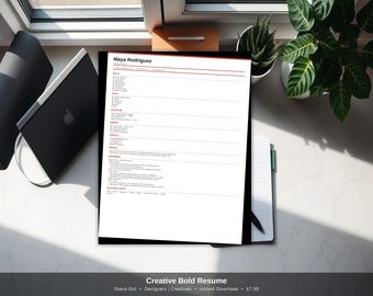 Sjabloon voor creatieve CV | ATS-vriendelijk | Woord + sollicitatiebrief | Gedurfd kleurrijk cv | Ontwerpersportfolio