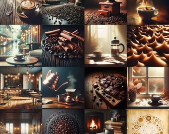 Cozy Coffee Stock Photos | 20 High-Res PNG Images (Digital Download)