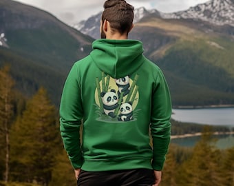 Sweat à capuche Panda mignon « Restez dans le pétrin » | Pull Panda Kawaii | Sweat à capuche animal rigolo | Sweat à capuche confortable et esthétique | Sweat à capuche unisexe