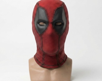 Masque inspiré de Deadpool avec yeux magnétiques, masque de cosplay en tissu texturé de qualité supérieure, accessoire de collection portable de style film