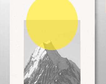 HERE comes the SUN - As seen in Pottery Barn,Minimal Art Mid Century art Wall Art - Rococco-LA print