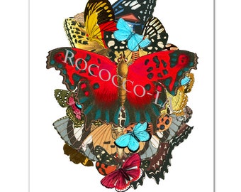 BUTTERFLIES 1- The Colors of the Nature! Art Print, Illustration, Wall decor,Fine Art Prints, Art Poster