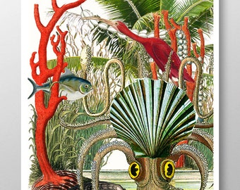 POD MORZEM 2 - Technika mieszana Sztuka dekoracyjna Malarstwo Rysunek Ilustracja Plakat