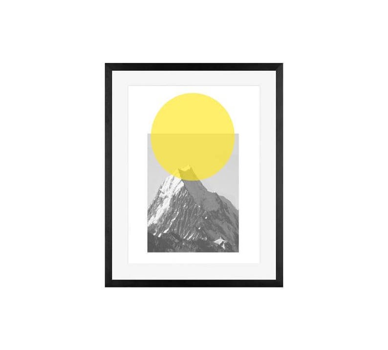 HERE comes the SUN As seen in Pottery Barn,Minimal Art Mid Century art Wall Art Rococco-LA print image 3