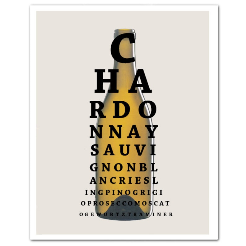 Wine Eye Chart Poster