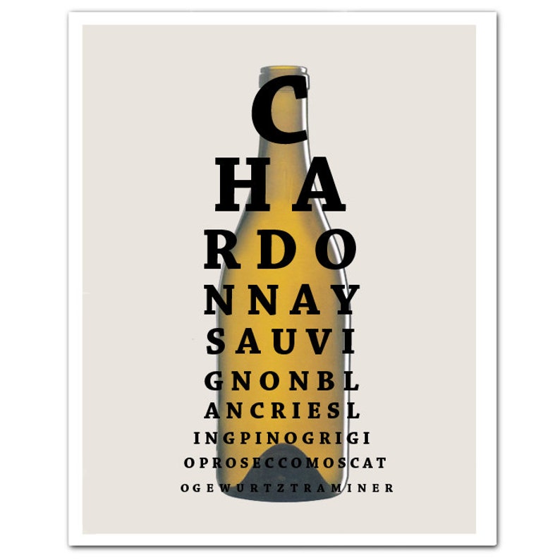 Wine Eye Chart Poster