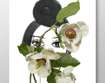 Przejrzyj kwiaty 1 - Technika mieszana Sztuka dekoracyjna, Malarstwo kwiatowe, Rysunek, Ilustracja, Portret, Wydruk na Dzień Matki