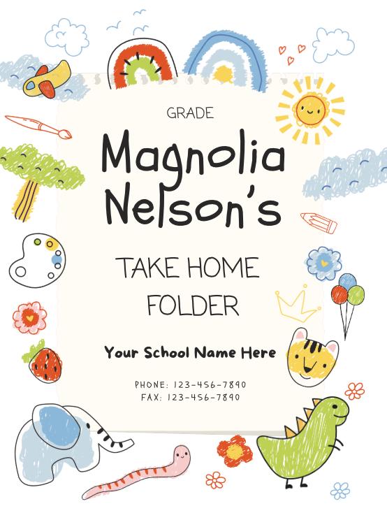 Editable Student Folder Cover | Take Home Folder Insert | Personalized ...