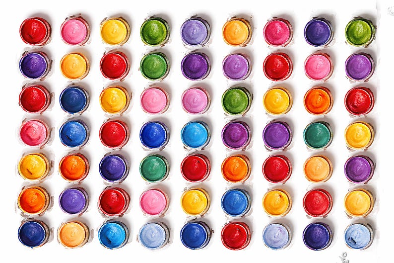 Stampa Pop Art "Vasi di Pittura", Quadro da Parete Arcobaleno Colorato, Decorazione Moderna (Download Digitale) immagine 5