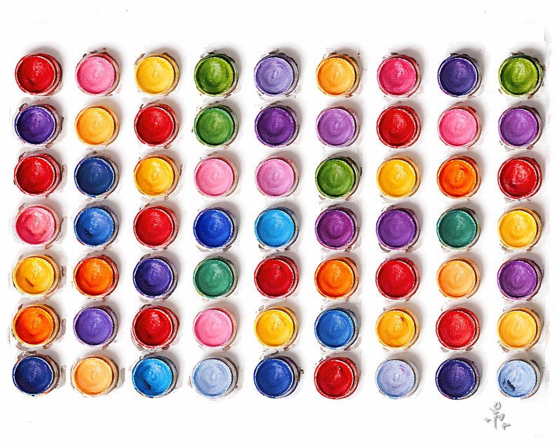 Stampa Pop Art "Vasi di Pittura", Quadro da Parete Arcobaleno Colorato, Decorazione Moderna (Download Digitale) immagine 1
