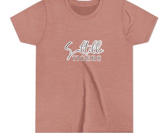 T-shirt pour jeune Tigers de Saltillo | Logo script, esprit d'école