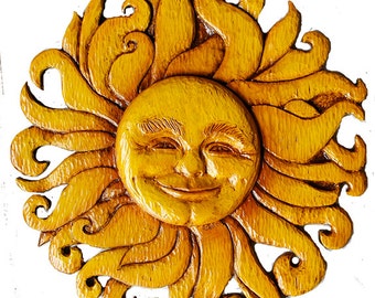 Sun Face Plaque Etsy