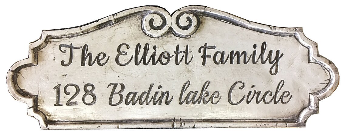 Custon Address and Name Home Sign - Etsy