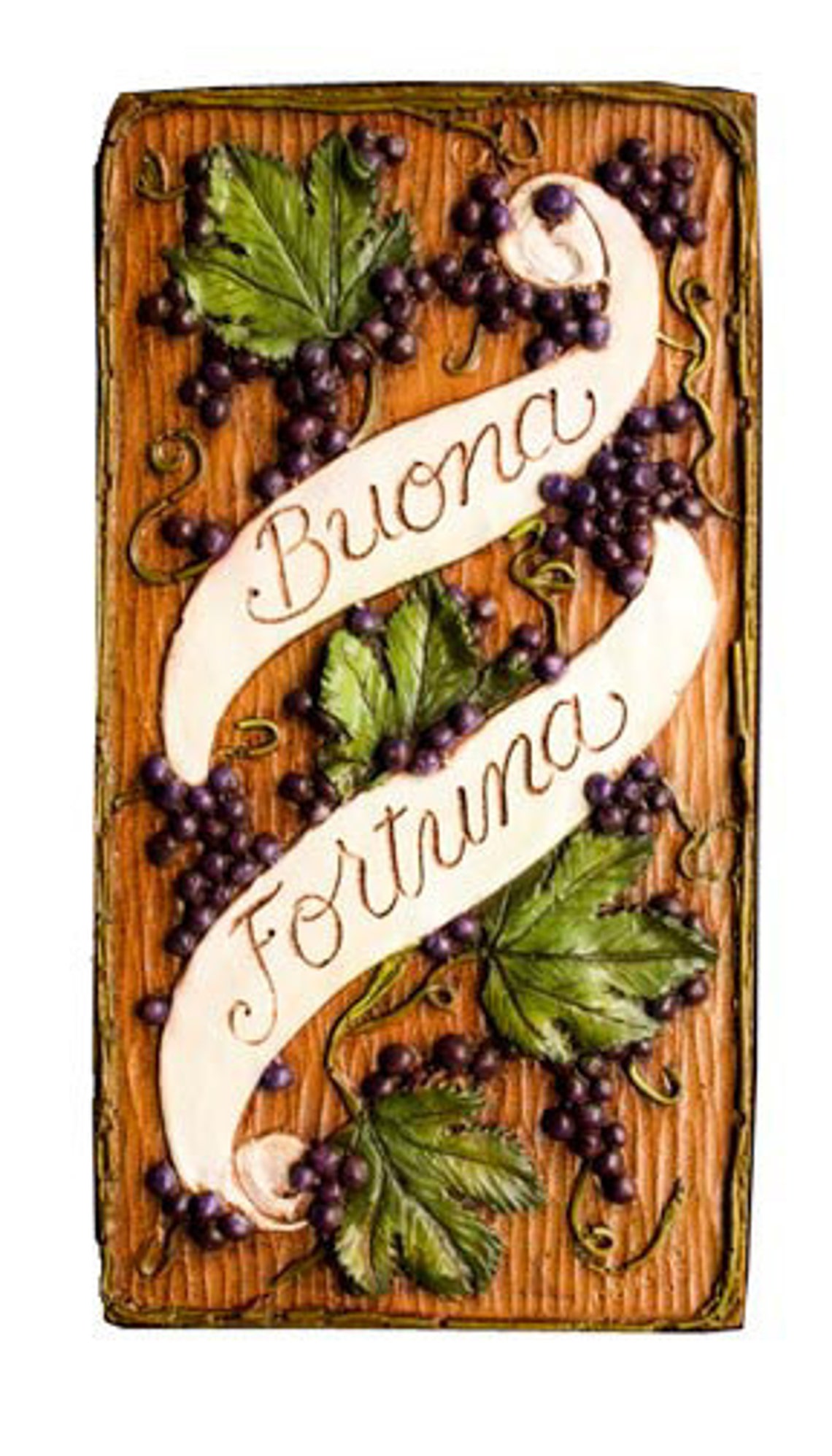 Buona fortuna Italian plaque for Tuscan Decor Etsy