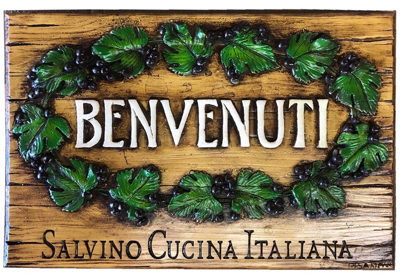 Benvenuti Italian Personalized Home Sign Etsy