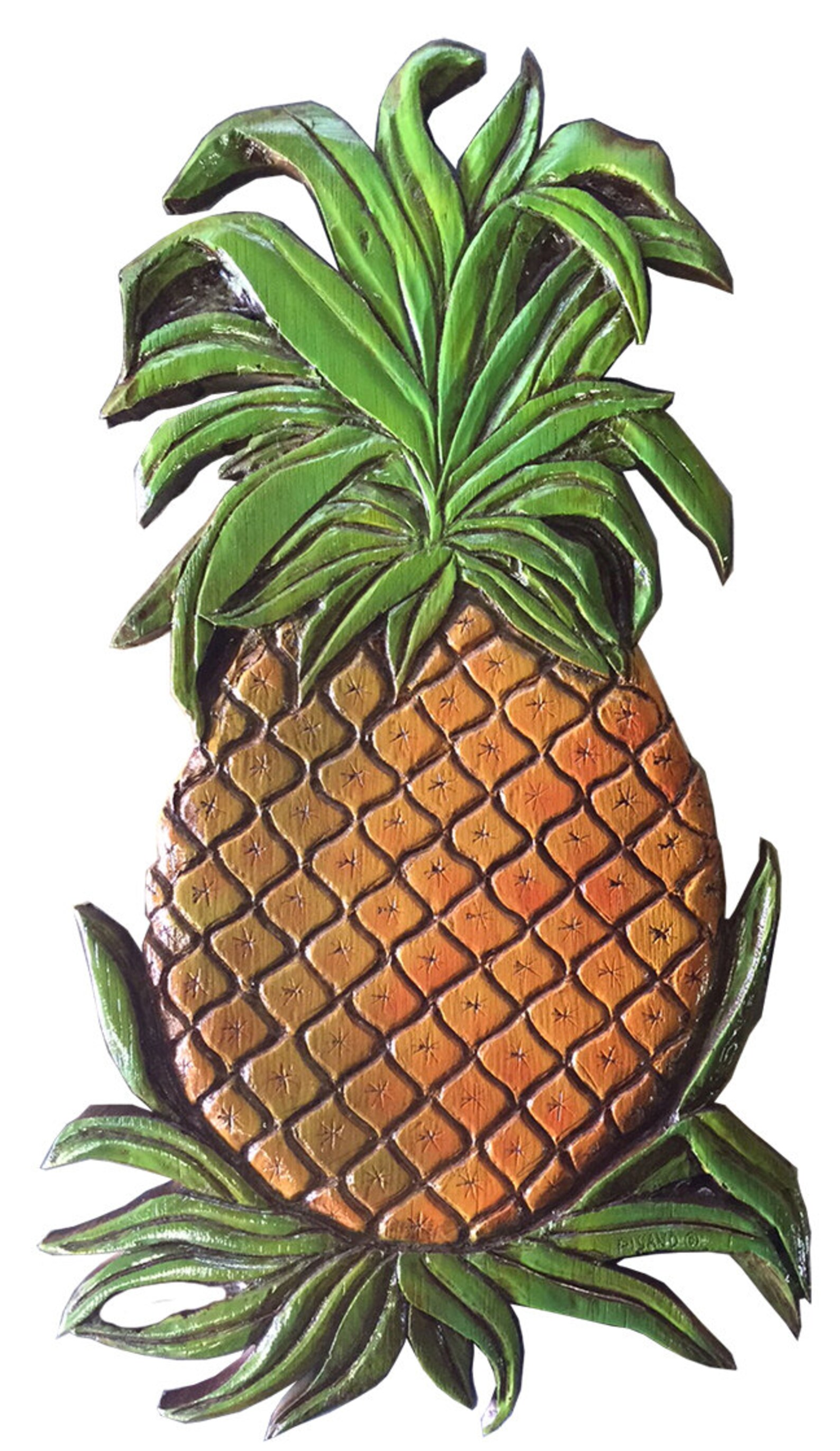 Pineapple Decor Plaque With Personalized Hanging Sign Etsy
