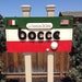 Large Bocce sign with Italian and American flag and personalized with your name (does not include posts) 