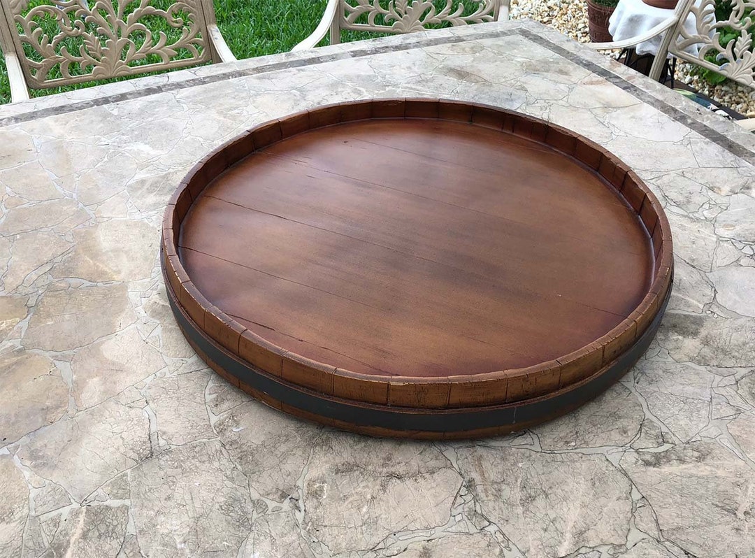 Extra Large Wine Barrel 30 Inch Lazy Susan Etsy