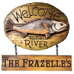 Welcome to the River Personalized Sign