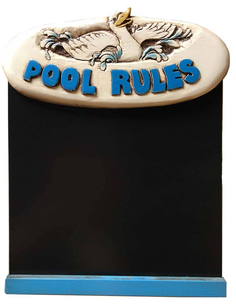 Pool Rules Chalkboard Etsy