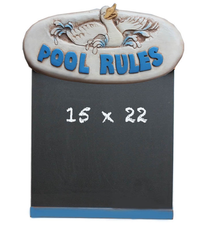 Pool Rules Chalkboard Etsy