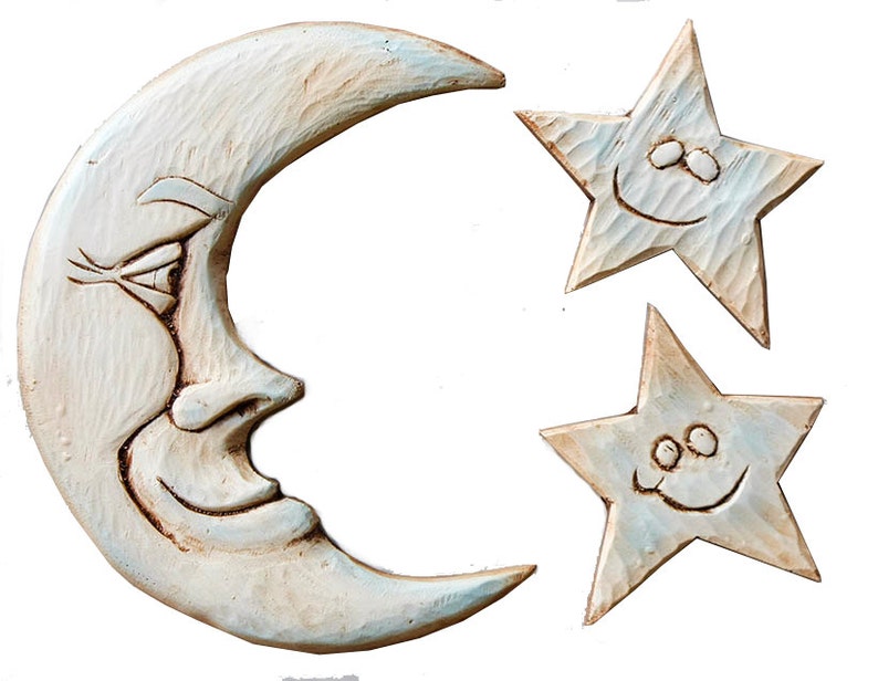 Moon and Stars Wall Decor | Etsy