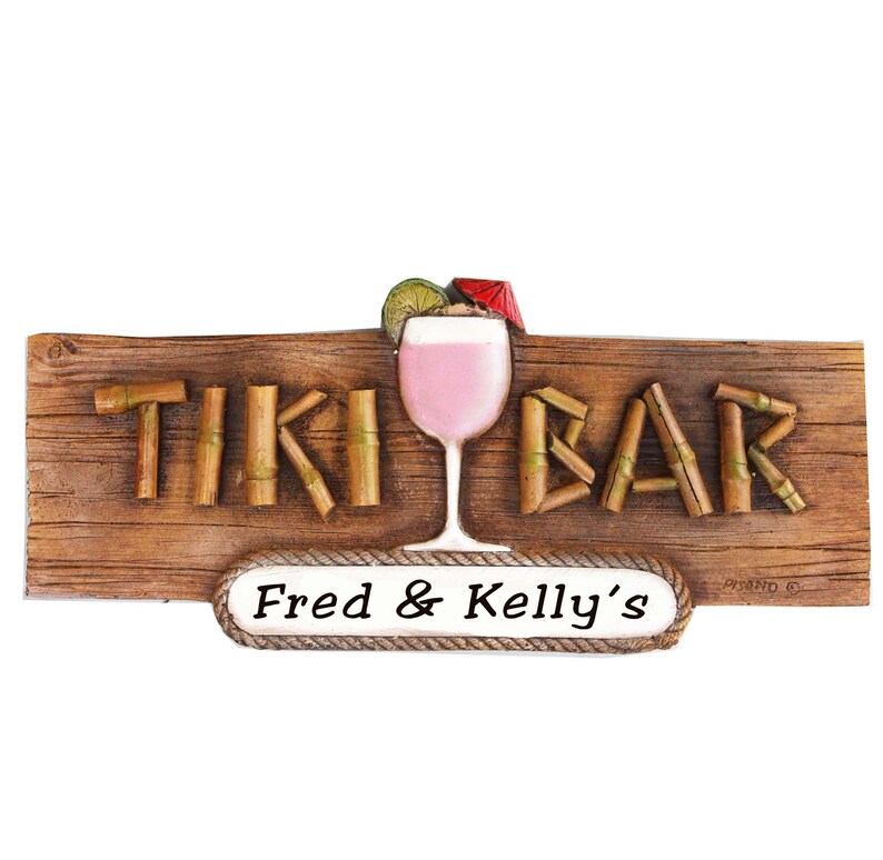 Personalized Tiki Bar Decor Sign Etsy