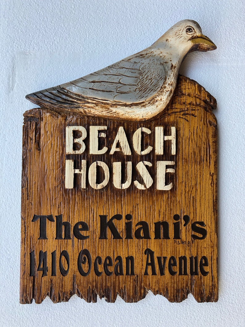 Beach House Personalized Name or Address Sign