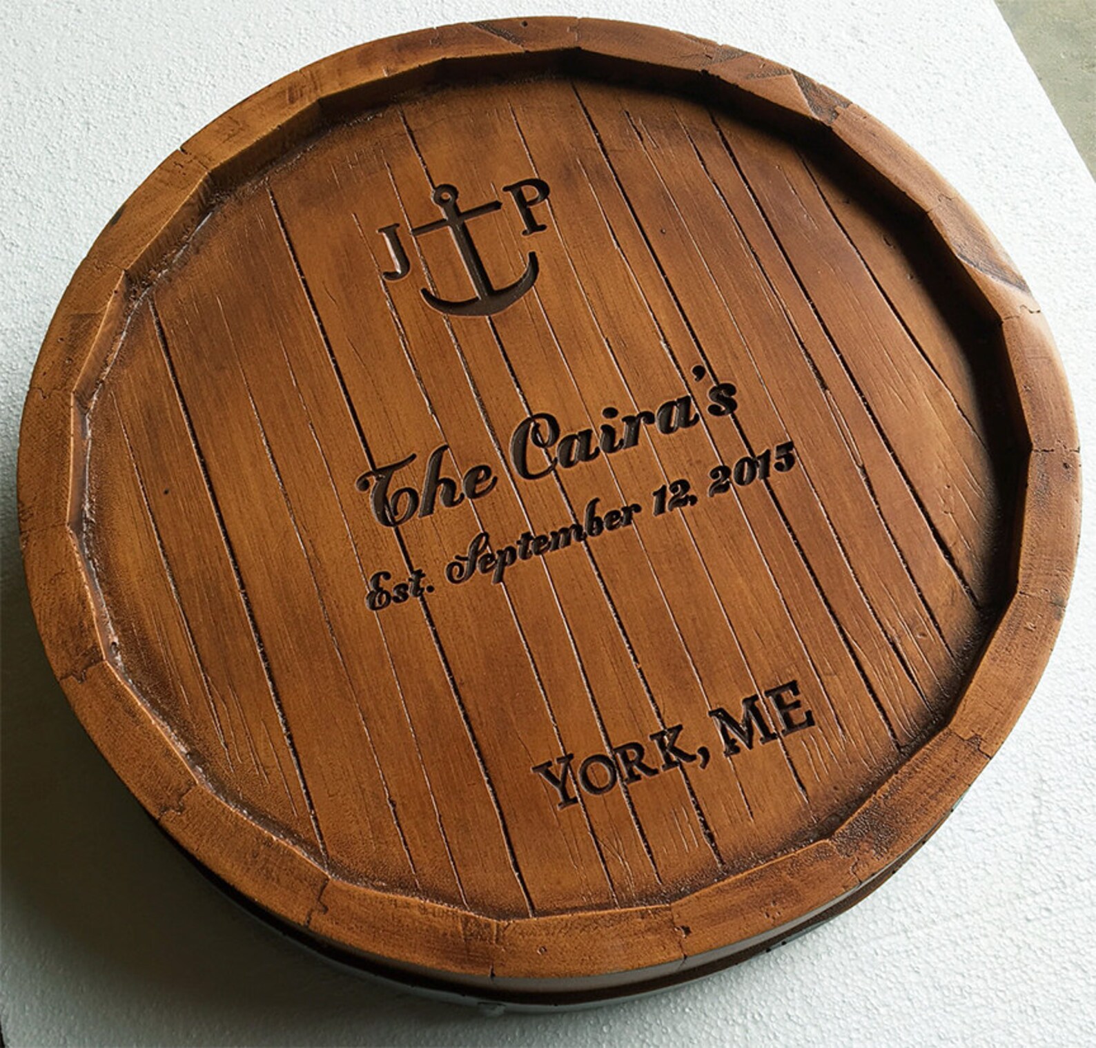 Wine Quarter Barrel Lazy Susan Personalized Etsy