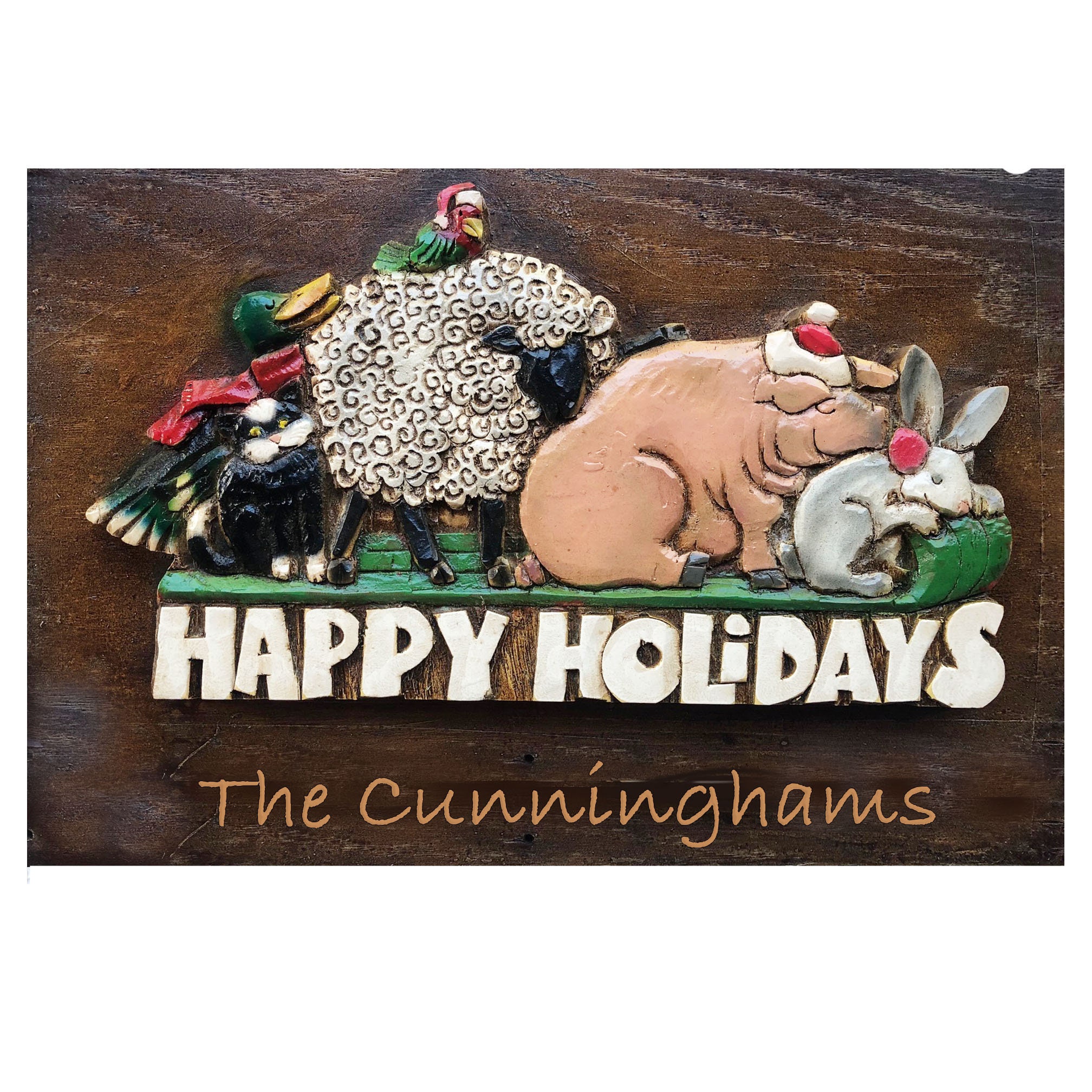 Happy Holidays Animals Personalized Sign - Etsy Happy Holidays Animals Personalized Sign - Etsy