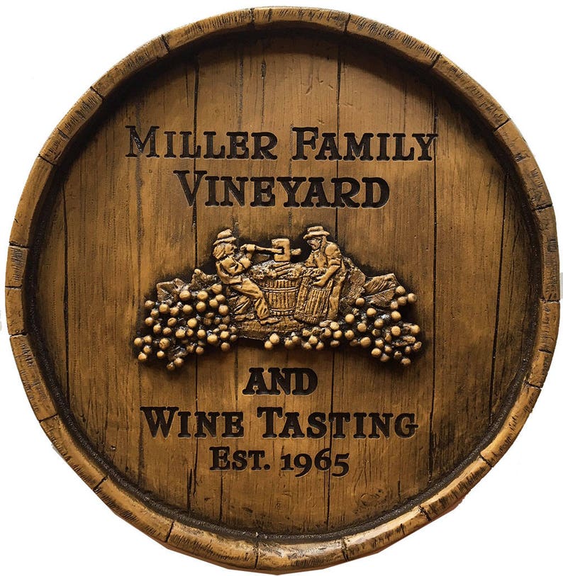 Wine Barrel Cellar Wine Maker Personalized Sign Etsy