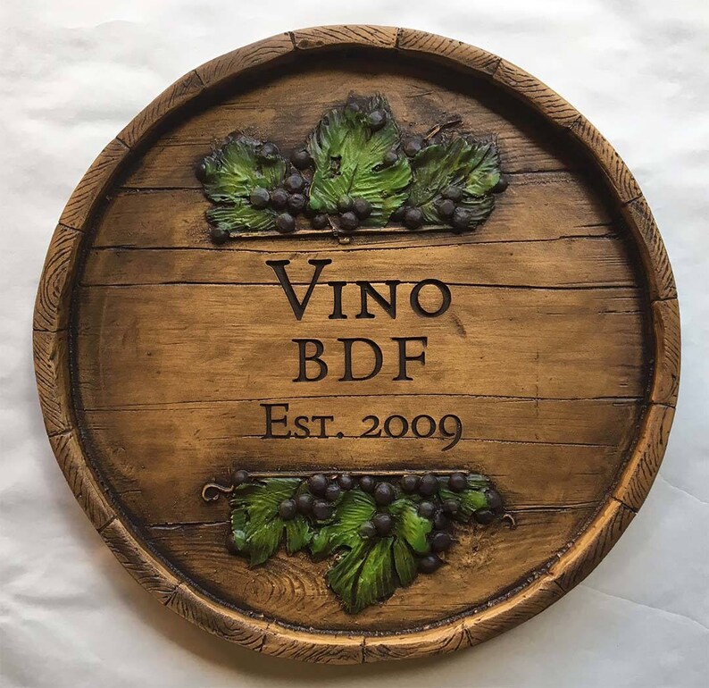 Wine Barrel Personalized Carved Sign Etsy