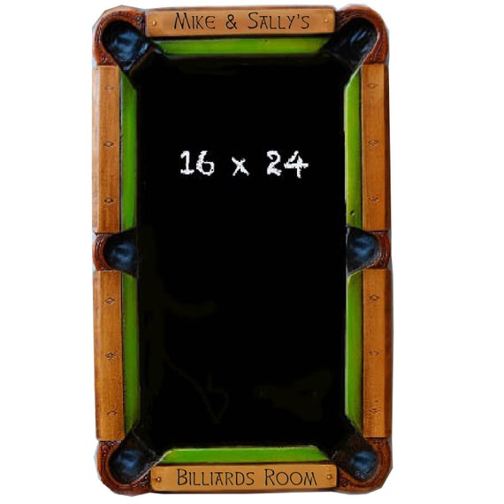 Personalized Pool Table Chalkboard for Your Game Room Etsy
