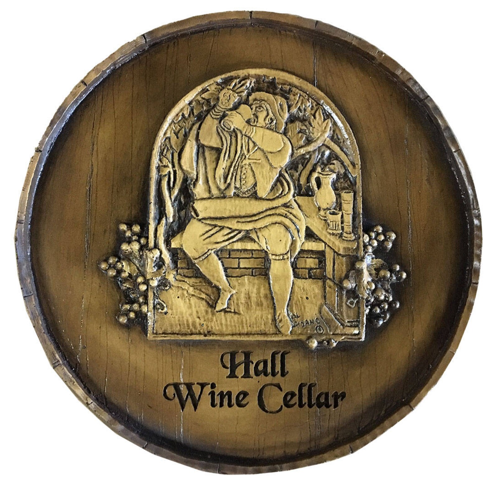 Wine Barrel Personalized Wine Cellar Sign Etsy