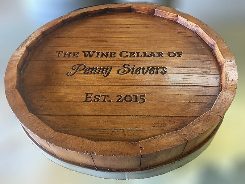 Wine Quarter Barrel Lazy Susan Personalized Etsy