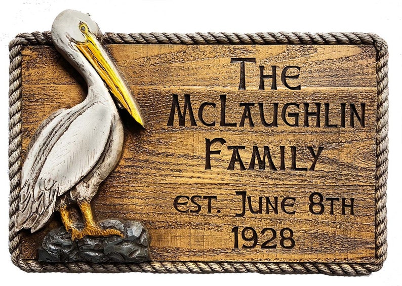 Pelicans Beach House Personalized Sign Etsy