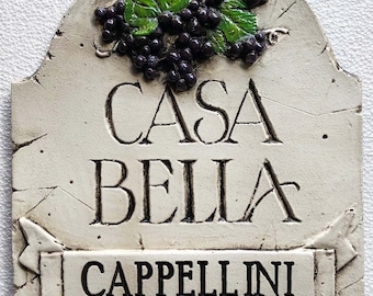 Italian Casa Bella Personalized Sign