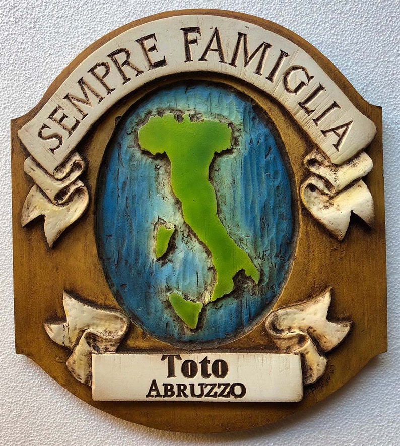 Plaque murale italienne de nom de famille Etsy